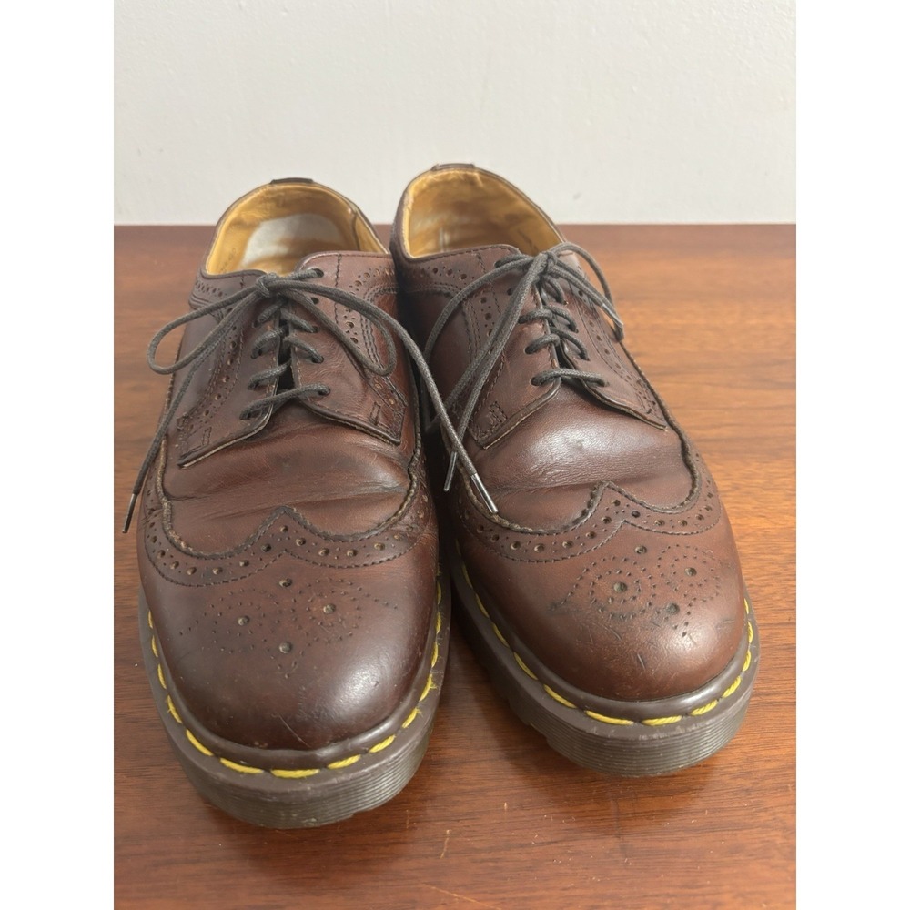 Dr Marten's‎ Vintage Brown Leather Brogue Wingtips England 3989 UK 9/M 10/W 11